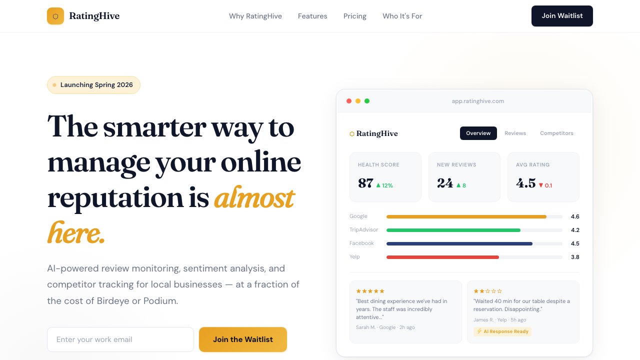Rating Hive — Web App